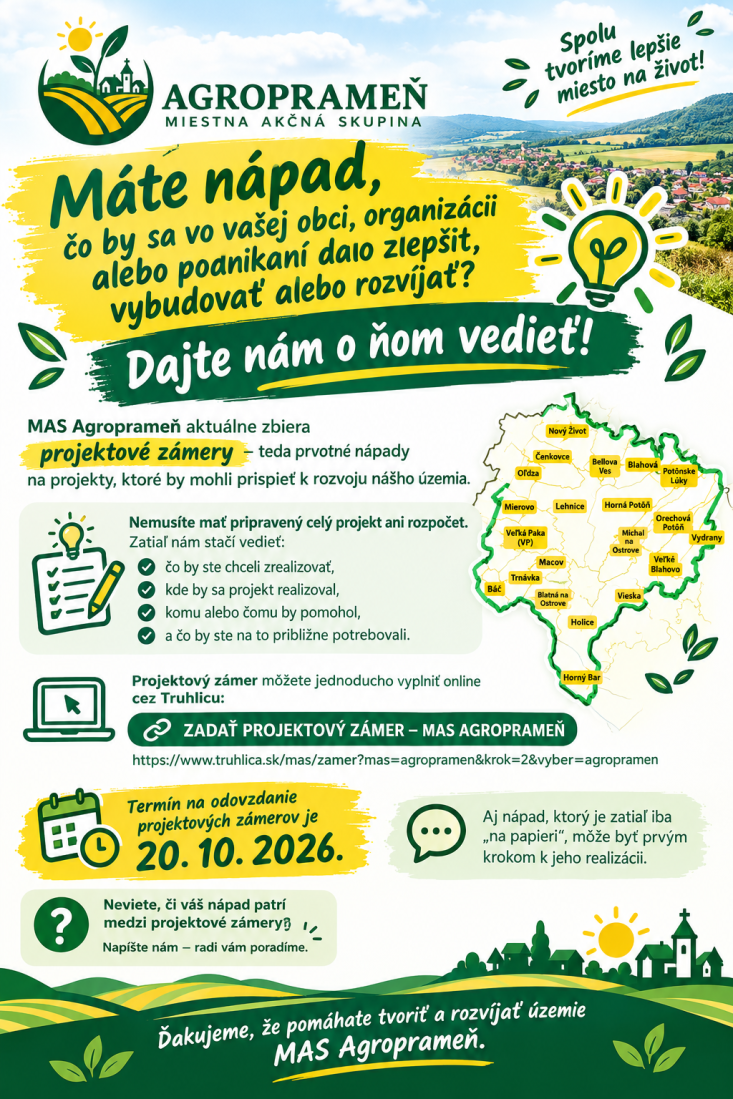 Zberu projektových zámerov Zberu projektových zámerov